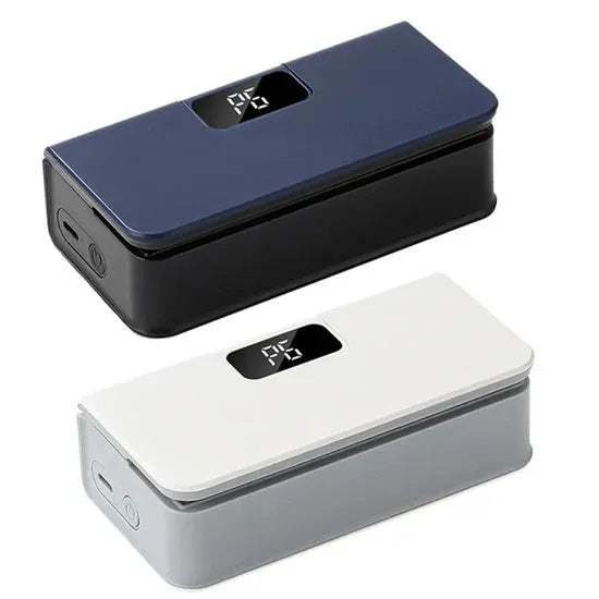 Small white portable heat sealing machine for plastic food bags with hand-press mechanism