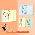 Symmetrical Grid Drawing Toys 20-Piece Paper Activity Set for Teenagers 7-14 Years with Pen and Eraser Basic Advanced Challenge Versions Intellectual Development Activity