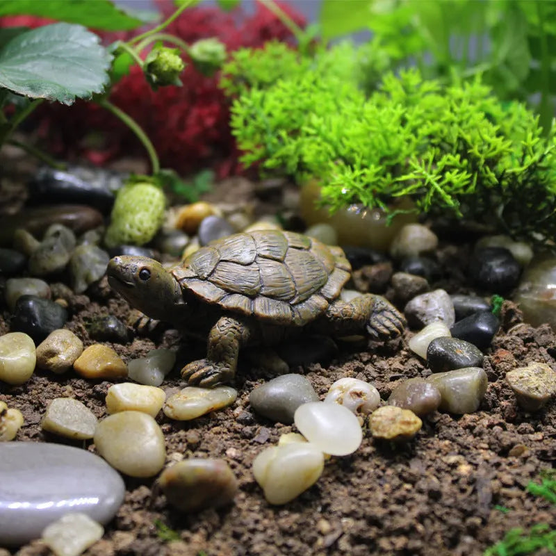 Resin turtle garden ornament for micro landscape decoration projects
