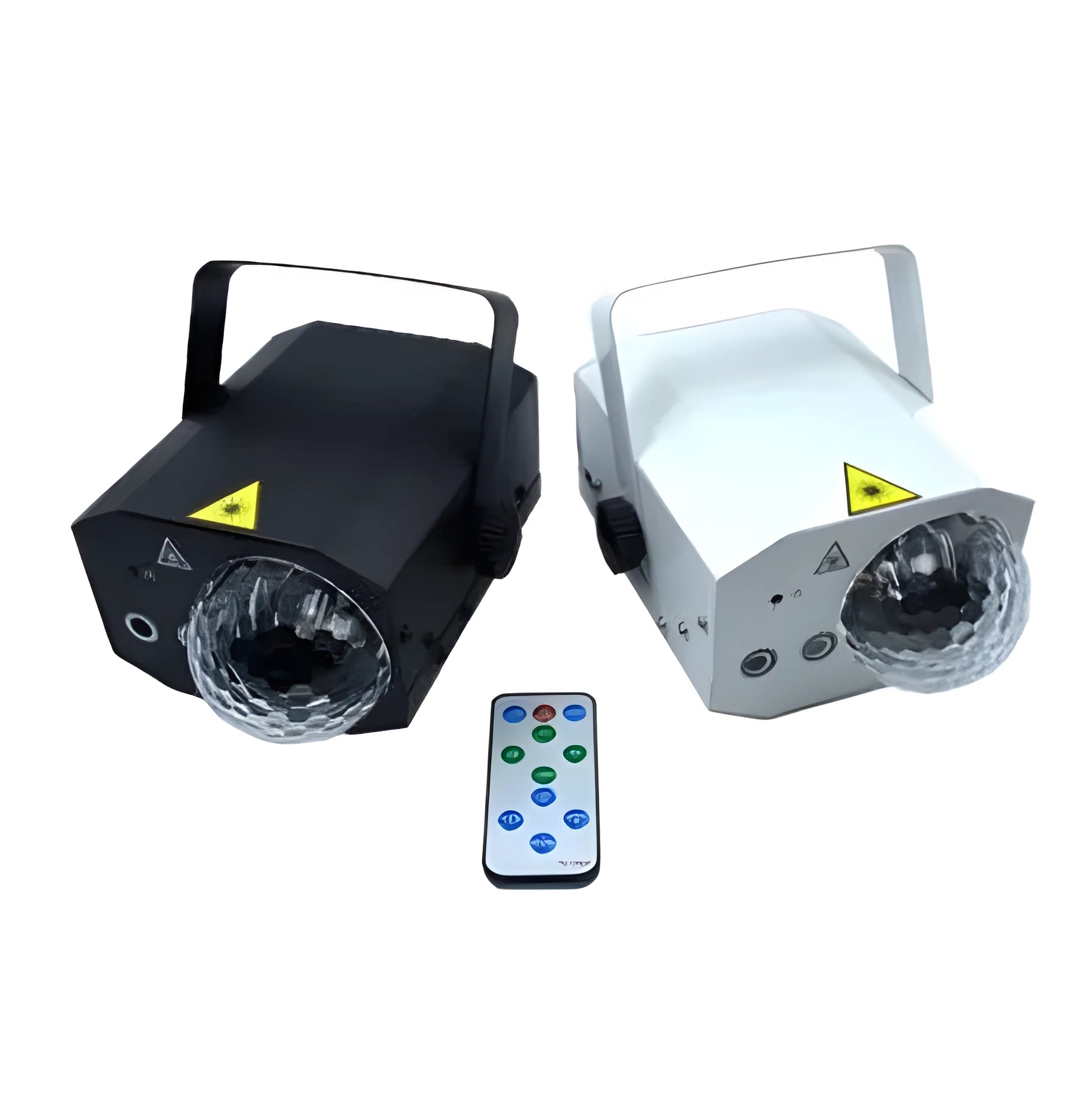 LED laser magic fan stage lighting equipment with dual laser projection and RGB illumination