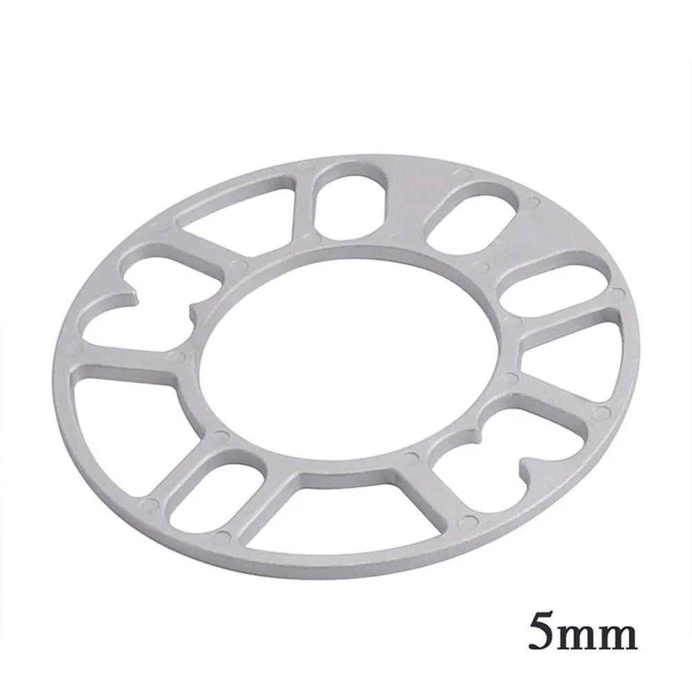Aluminium wheel hub widening spacer gasket for automotive brake clearance in multiple thicknesses