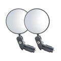 Black foldable convex rearview mirror for vehicles showing 7cm diameter and 360-degree rotation.