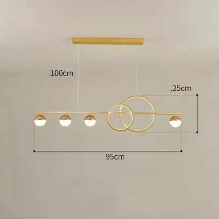 Rectangular aluminium Nordic-style ceiling lamp in black or gold finish with remote control.