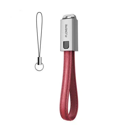 20cm leather braided USB to Lightning iPhone charging cable with zinc alloy connector