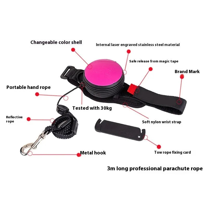 3 metre automatic retractable dog lead in six colour options with lockable brake