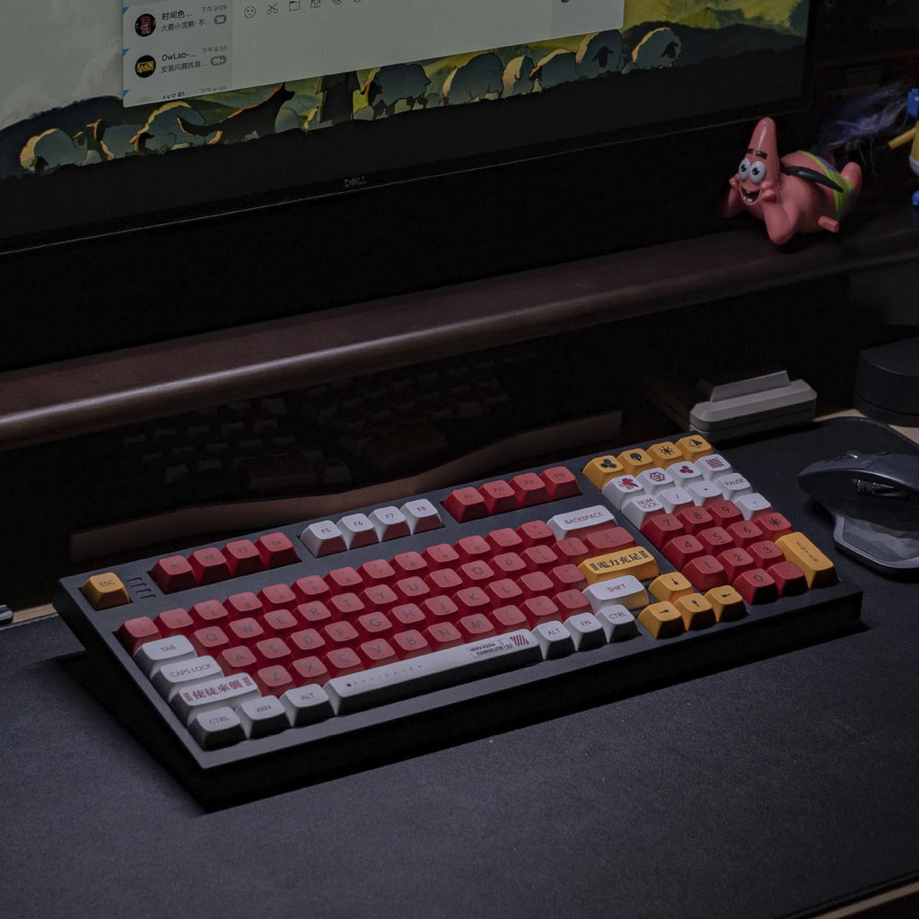 Boy and girl colour matching PBT sublimation keycap set for mechanical keyboards