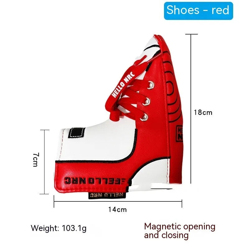 Golf straight bar putter sleeve in various novelty designs with PU waterproof exterior