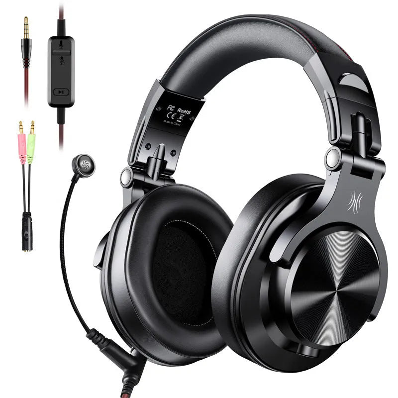 OneOdio over-ear studio headphones with 40mm drivers in black and red colour options