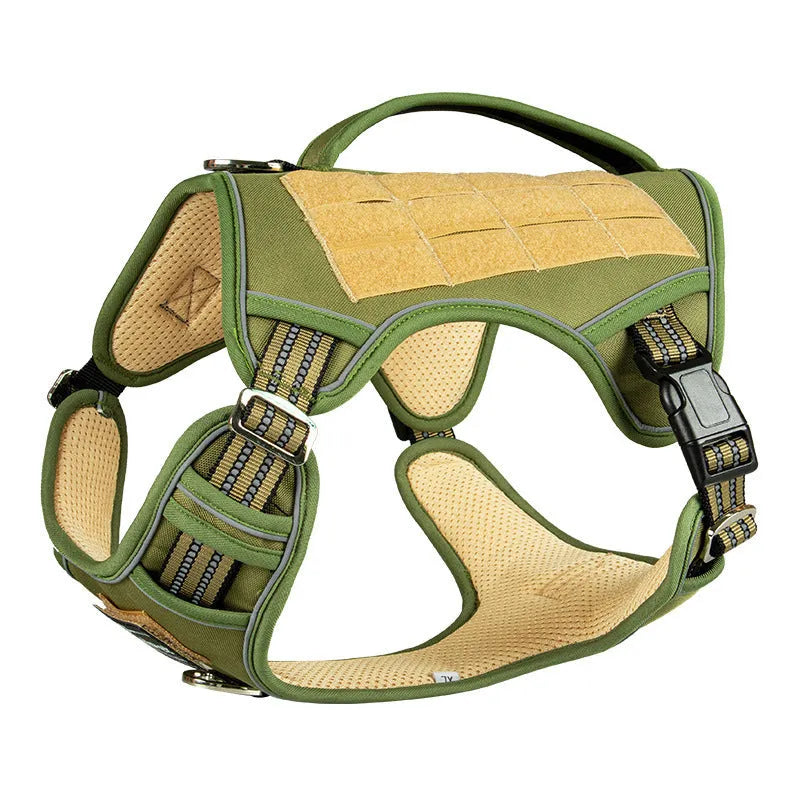 Tactical dog chest strap harness in Oxford cloth for search and rescue patrol working dogs