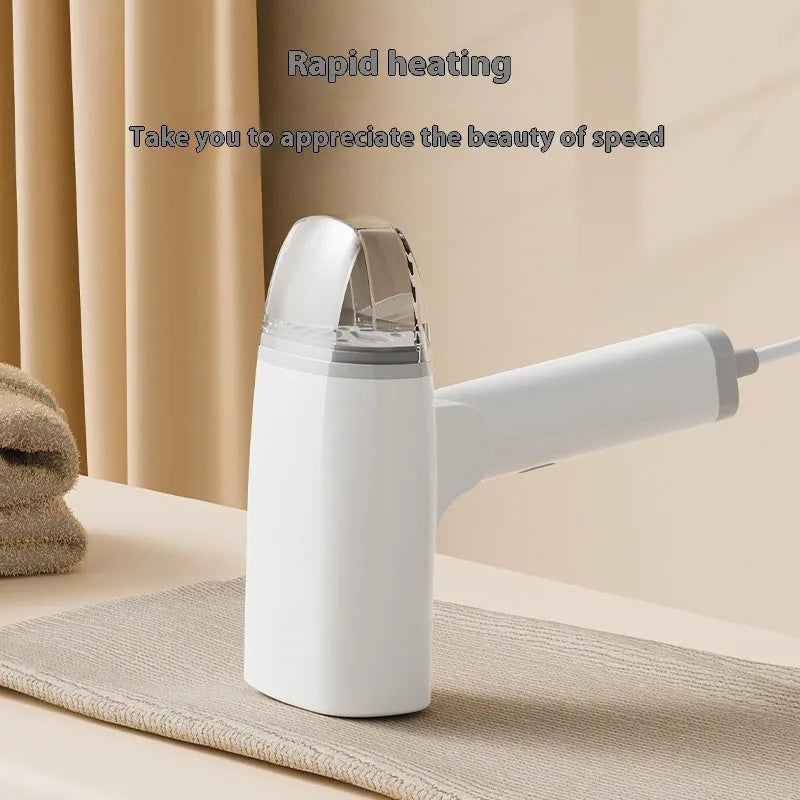 HB-668 handheld garment steamer in blue or white with 1300W power and 85ml water tank