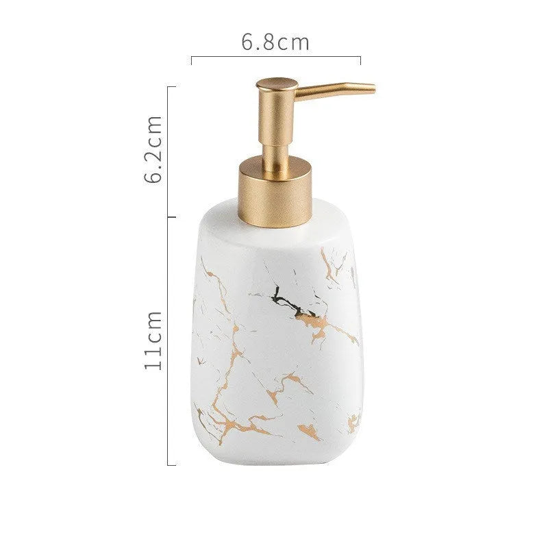 Ceramic bathroom wash set in light luxury style with fine porcelain construction