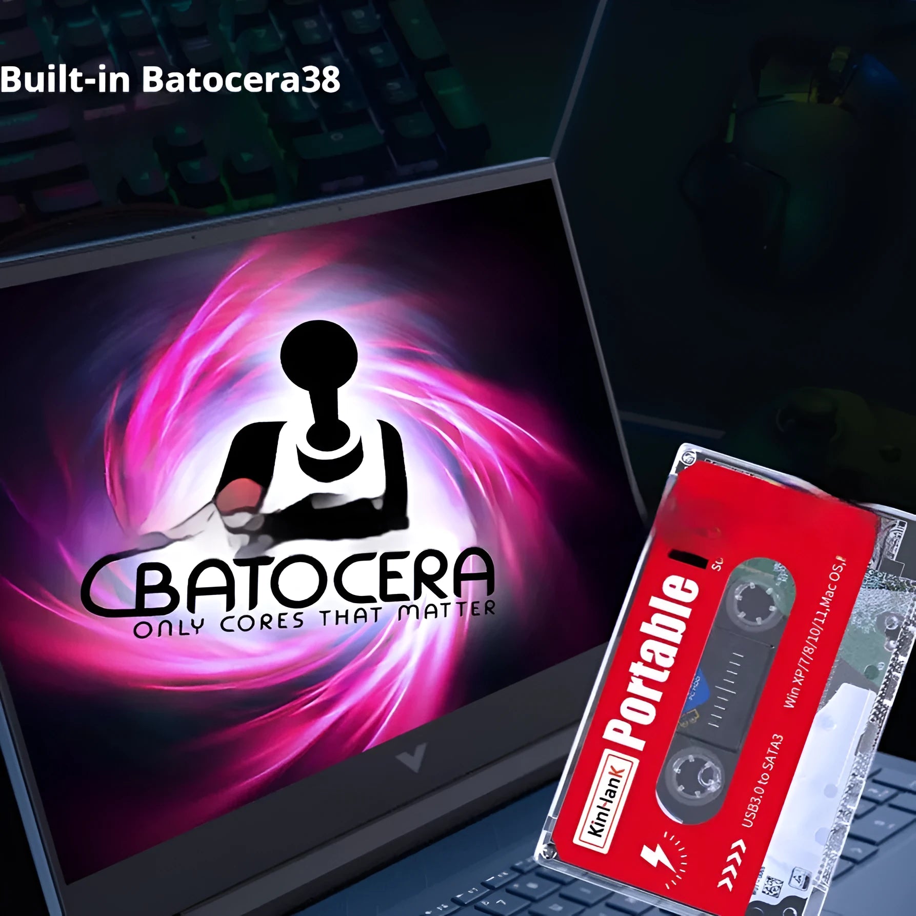 External mechanical hard disk for mobile gaming with compact design and bundled controller options