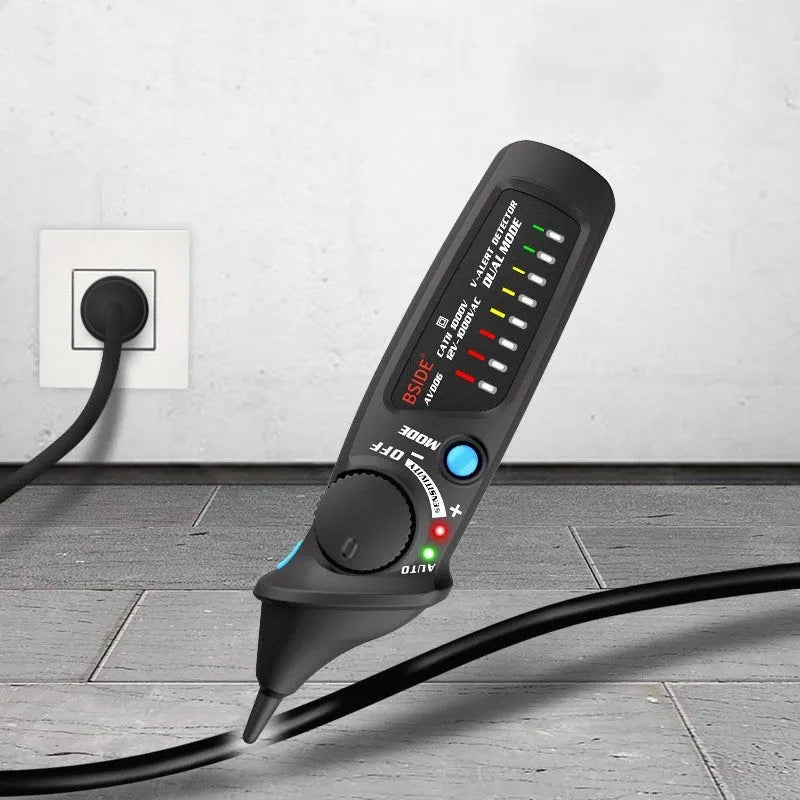 Smart sensor test pencil with round head for high voltage electrical testing
