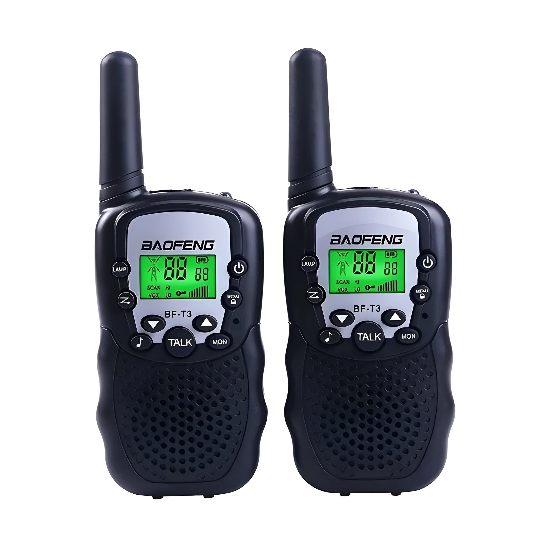 Children's UHF walkie talkie set in assorted colours with 22-channel capability