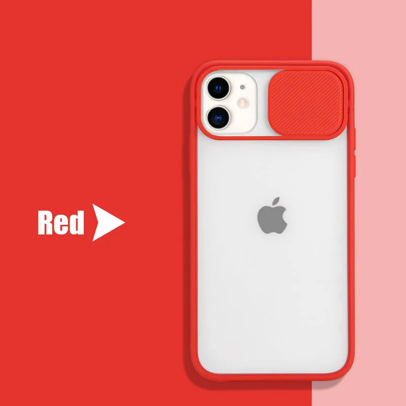 Frosted frame silicone iPhone case in various colours showing compatible models including iPhone 11 Pro and iPhone 12 Mini