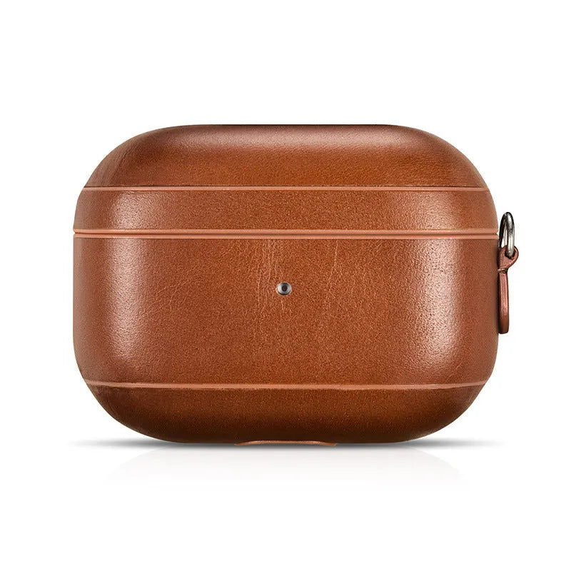 Brown flip-type protective case with ring buckle for AirPods Pro 3rd generation