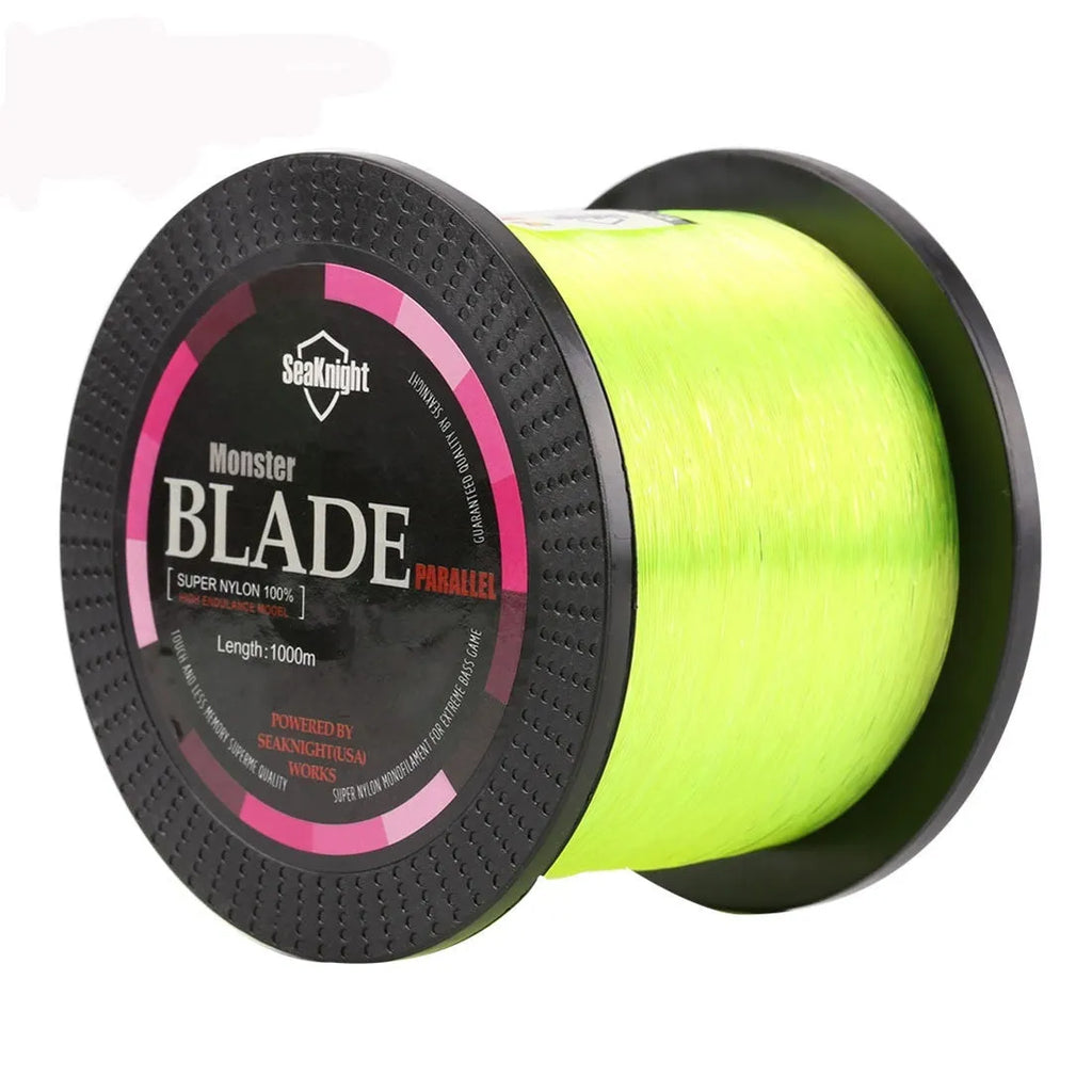 Seaknight 1000 metre spool of nylon fishing line in available colours and diameters.