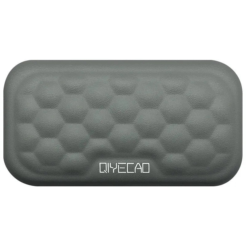 Memory cotton wrist pad for computer use in black or grey with cloth or leather options