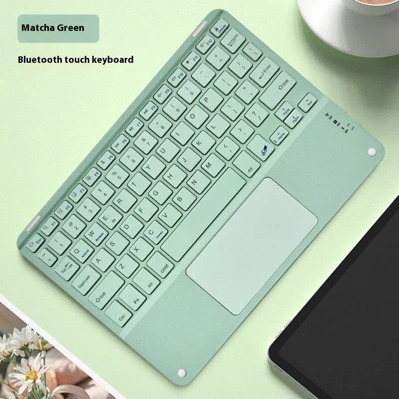 Square Hat Touch Bluetooth wireless charging keyboard with full colour backlight in multiple colour options