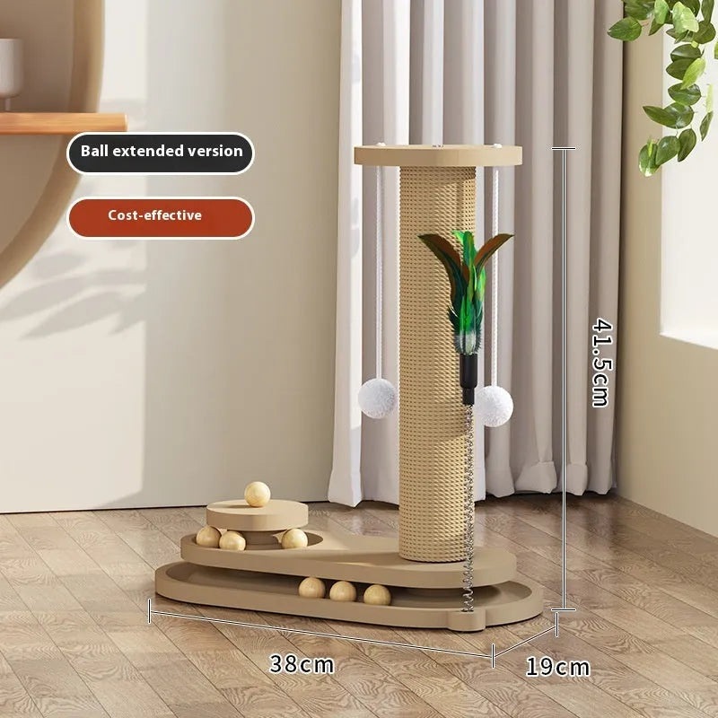 Solid wood cat turntable scratching post climbing frame in multiple colour variations