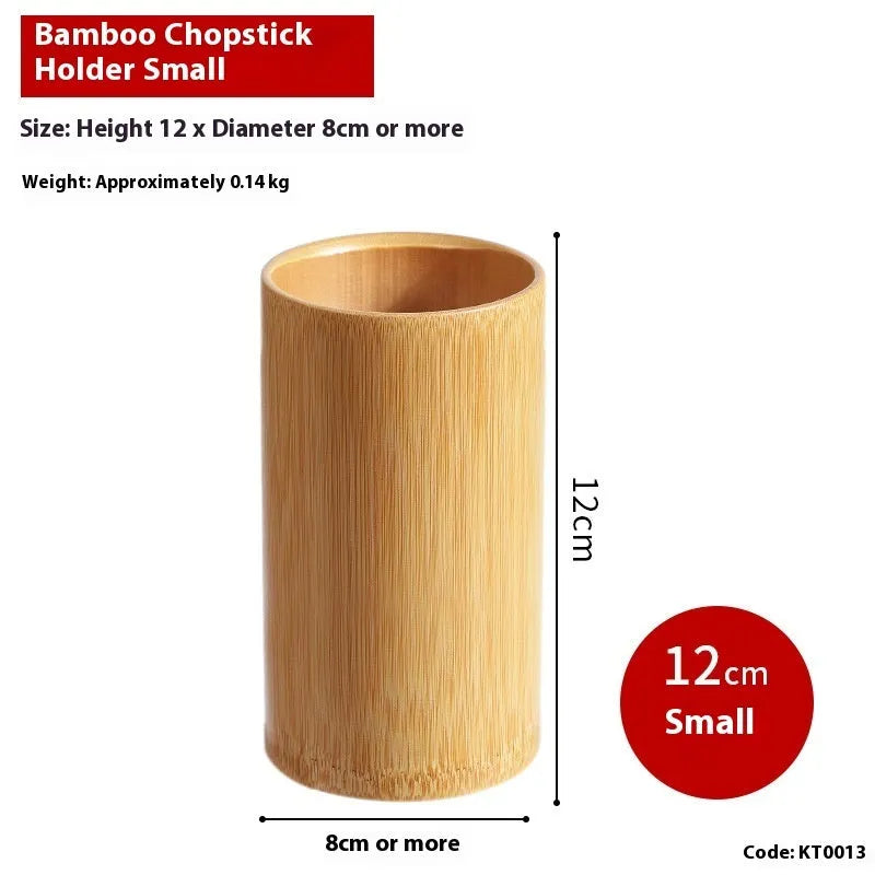Creative bamboo chopsticks holder for portable household utensil storage.