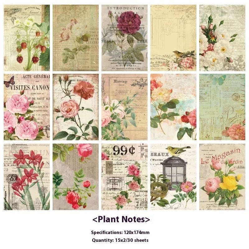 Retro literary notebook with printed classical letters decoration in voyage diary colour