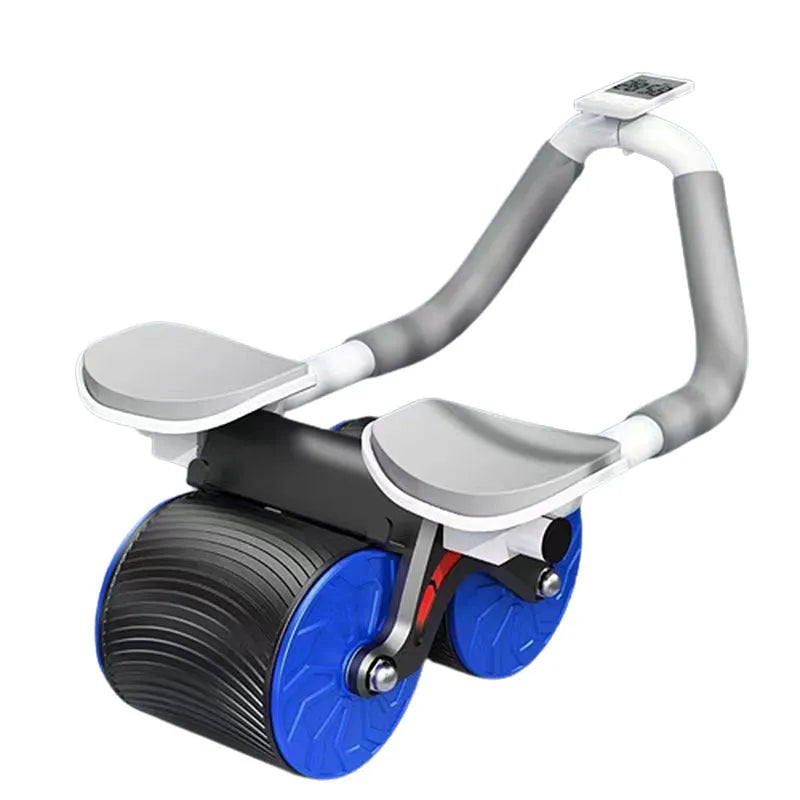 Automatic rebound abdominal wheel with lock edge yoga mat for core exercises