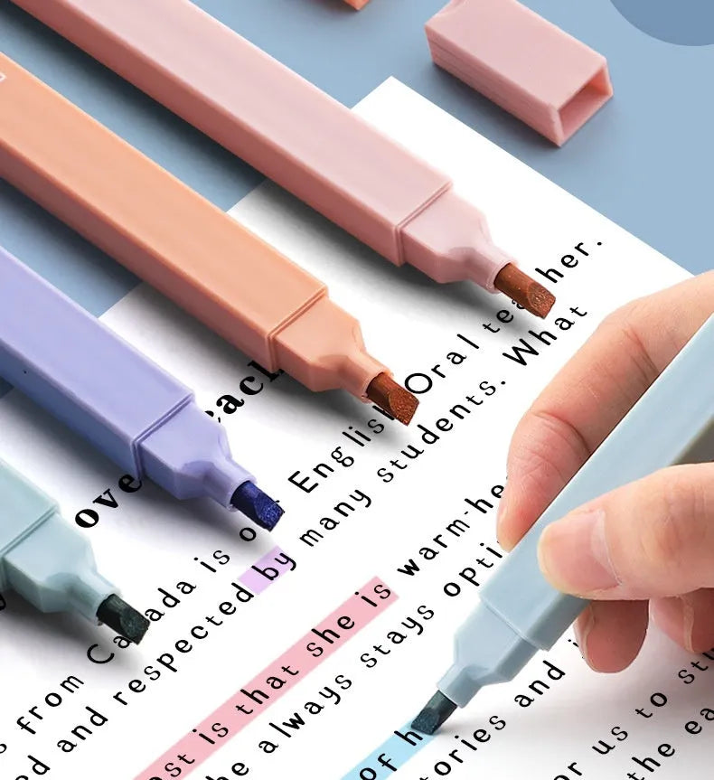 Set of double-ended fluorescent marking pens showing assorted bright colours from the Sweet and Salt series.
