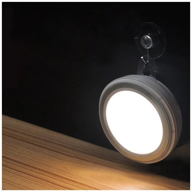 Circular motion sensor LED light with infrared sensor and five LEDs for automatic wardrobe corridor lighting