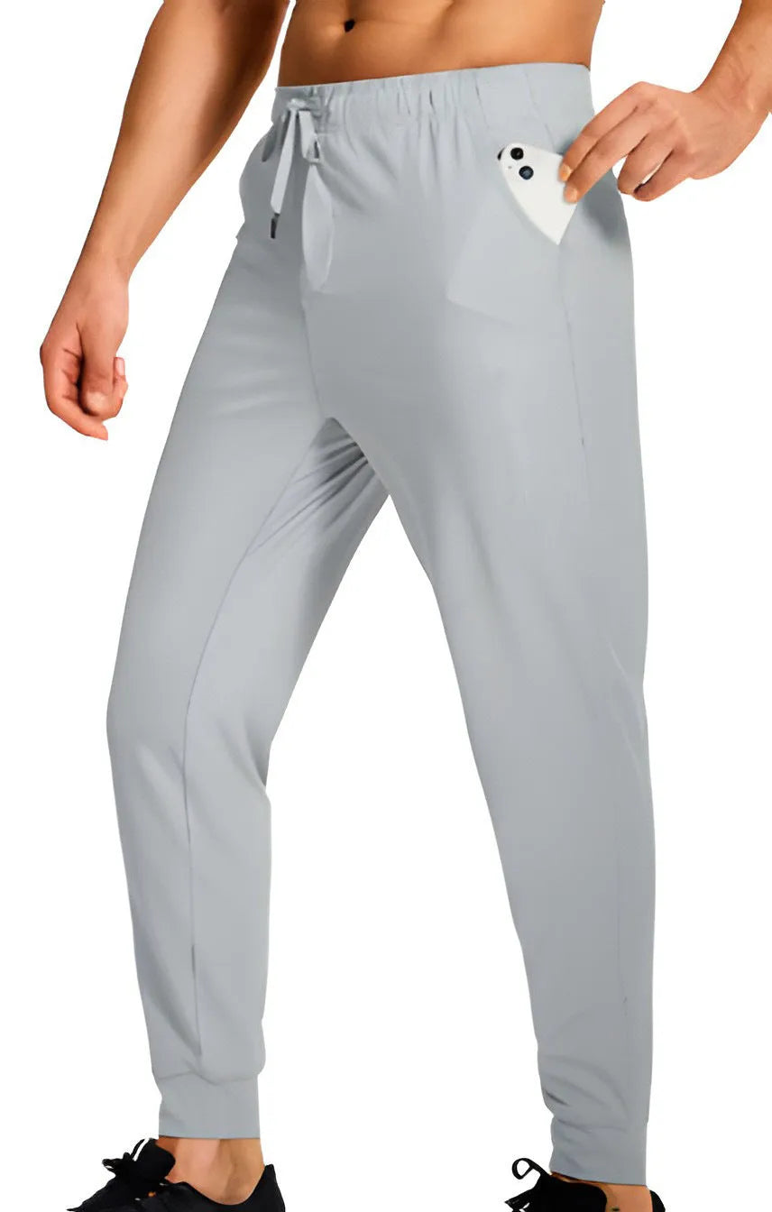 Men's loose fit polyester work trousers in solid colour with size range XS to 4XL