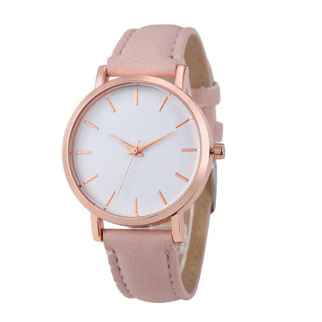 35.5mm square quartz wristwatch with PU leather strap in thirteen colour options