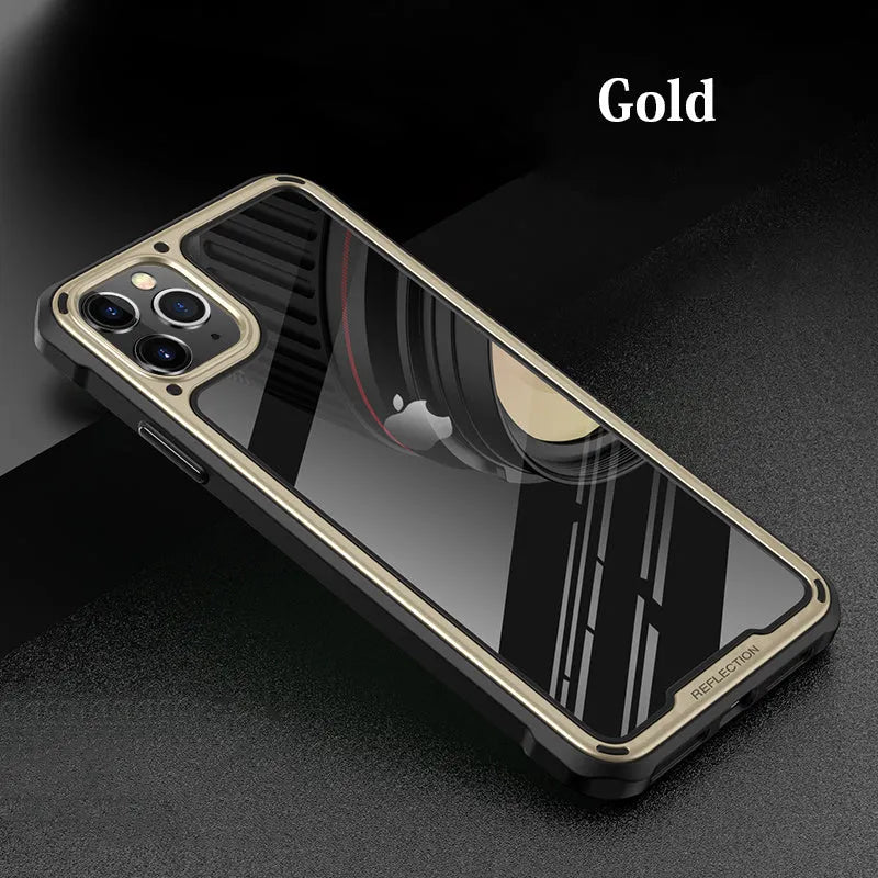 Transparent silicone iPhone 11 case showing back cover design in six colour options