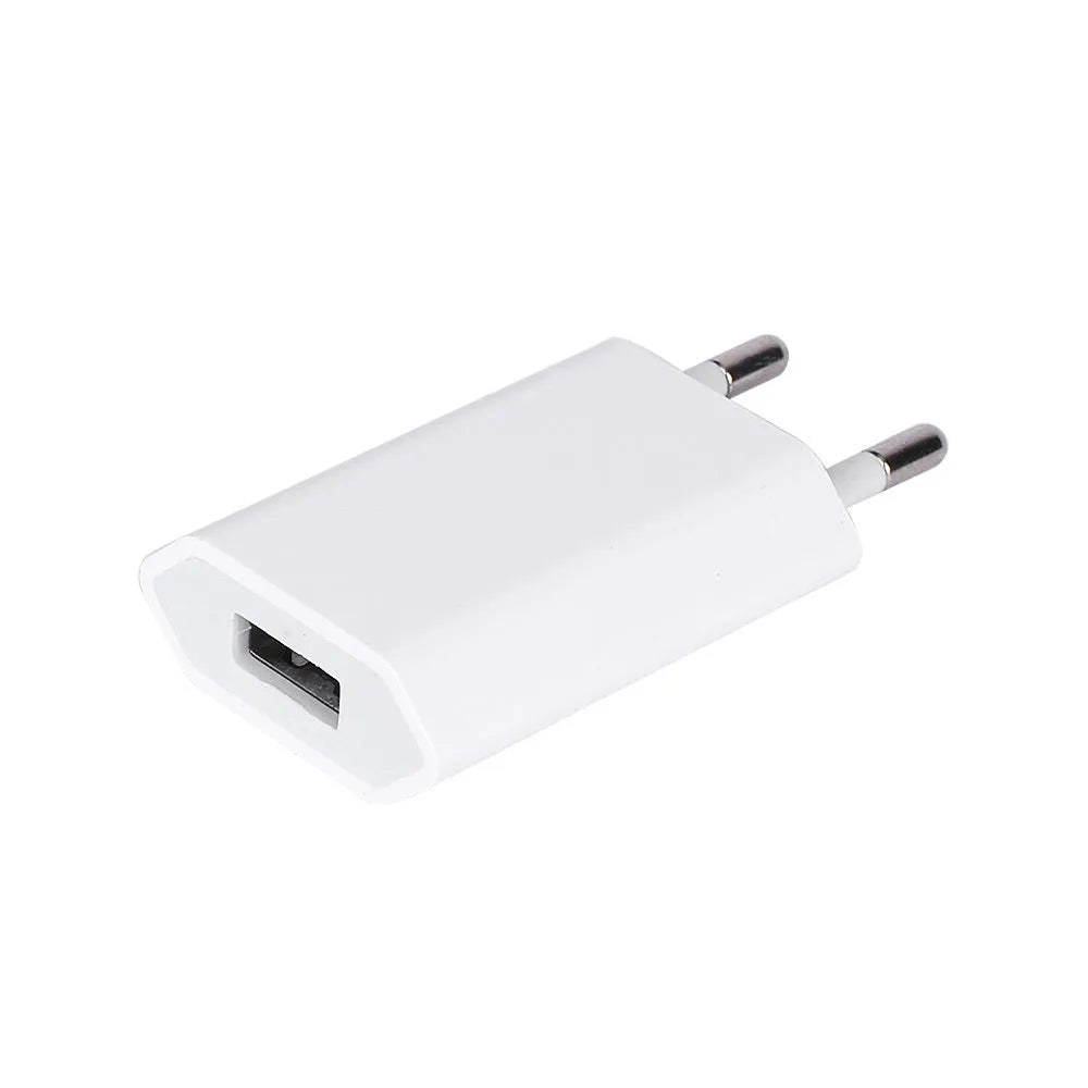 USB travel charger and cable compatible with iPhone 5 5S 6 6S X iPad models