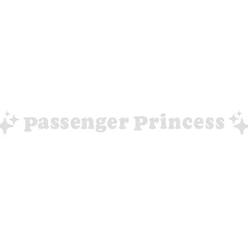 12.5 cm circular Passenger Princess decorative sticker for car rearview mirrors in reflective colours.
