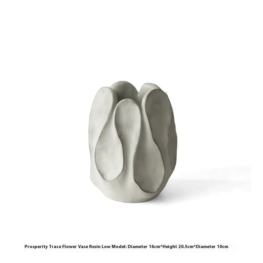 Irregular shaped ceramic vase in magnesium clay for flower arrangements