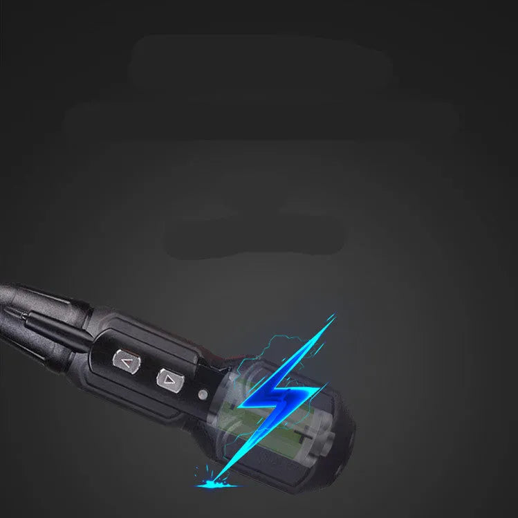 Alloy steel straight handle cordless electric screwdriver in black or blue with lithium battery