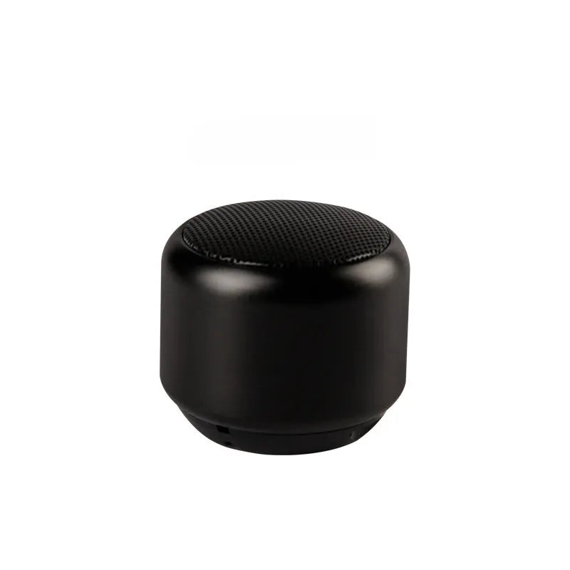 Portable mini Bluetooth speaker in black, blue, gold, or pink colour with compact design