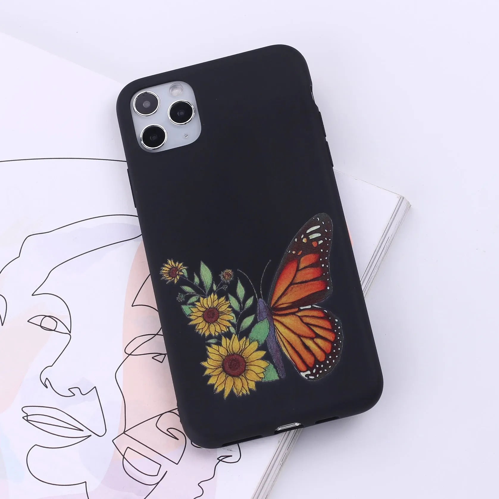 TPU mobile phone case for iPhone in multiple colour options showing back cover design