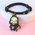 Halloween pet collar with luminous glow-in-the-dark pumpkin man pattern, adjustable size for dogs and cats