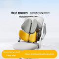 Ergonomic four-leaf lumbar support pillow mat for chair waist back pain relief in business black