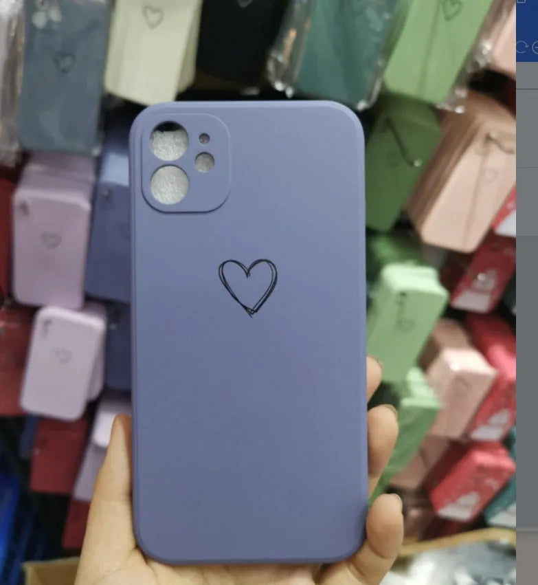 Solid colour silicone TPU phone case for Apple iPhone on a plain background.