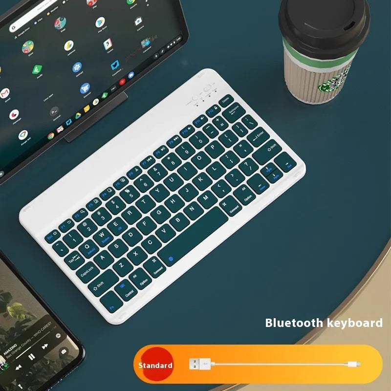 Compact Bluetooth keyboard for tablet with 78 keys in elegant white colour option