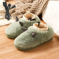 Plush velvet USB heating slippers with a USB cable and power converter, shown in taro purple colour.
