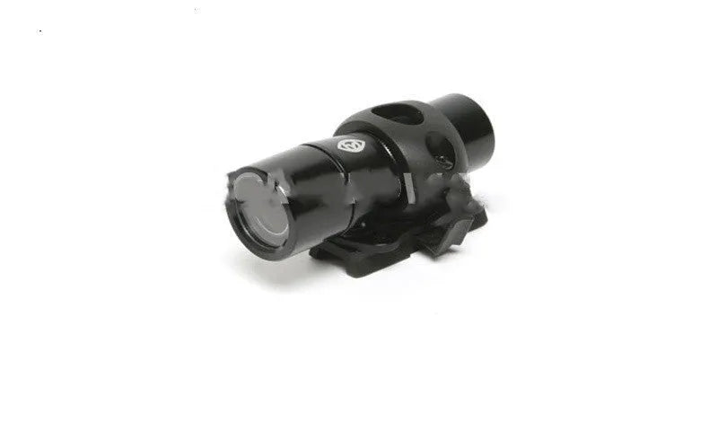 Helmet rail flashlight fixture bracket for MICH IBH systems in black PA material