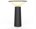 USB rechargeable table lamp with touch sensor and adjustable LED reading light in black or white