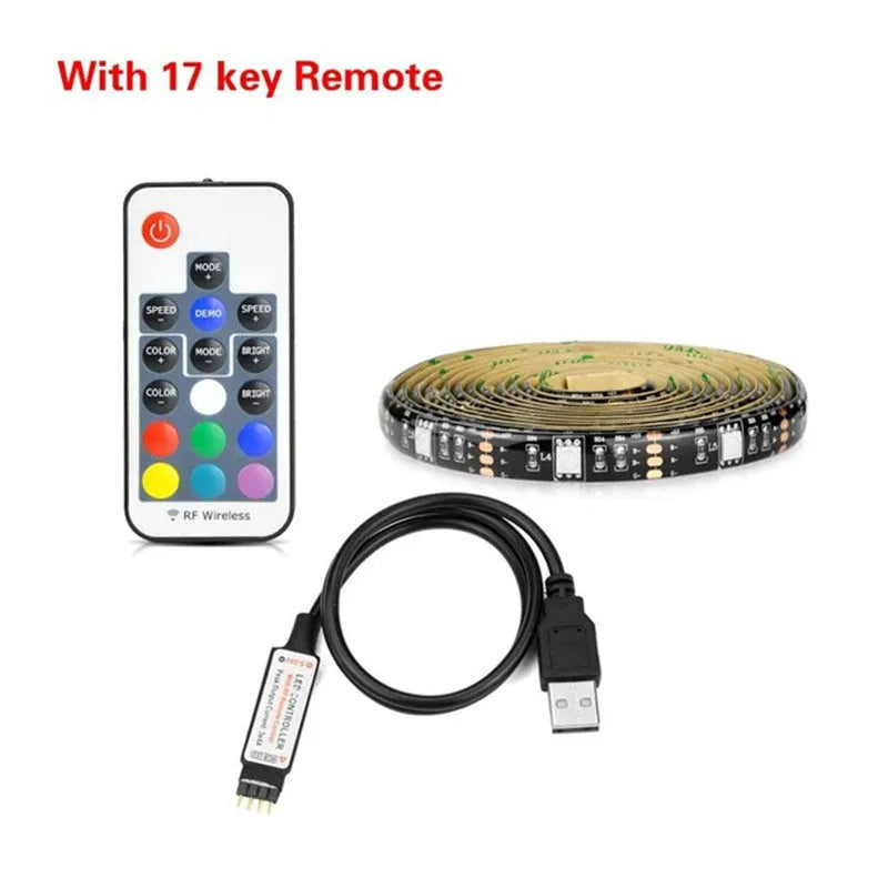 Flexible LED strip lights with 30 LEDs per metre for TV and computer background illumination