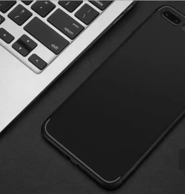Soft TPU silicone phone case for Apple iPhone in black, blue, red, and white colours