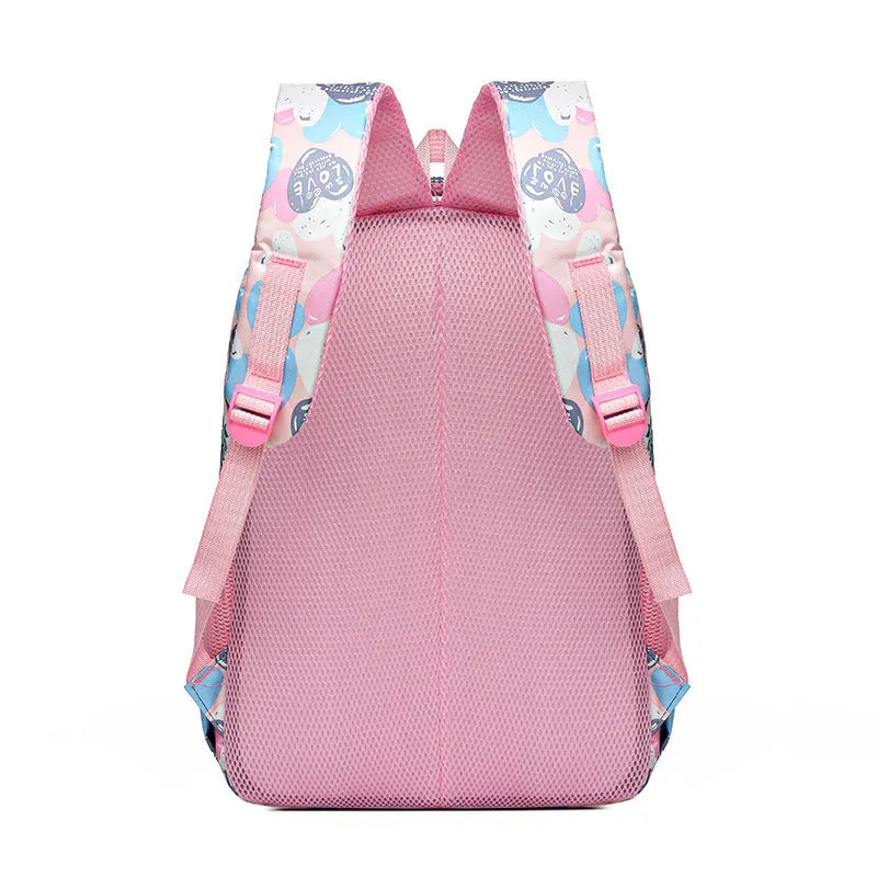 Student backpack with air pillow belt system in blue colour with large capacity design