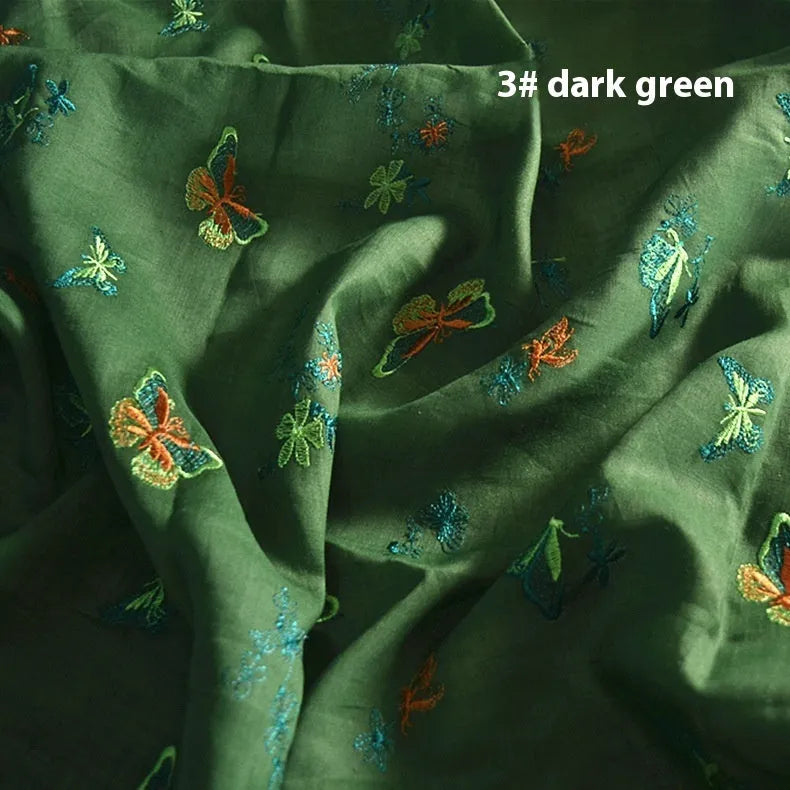 Pure ramie fabric for traditional Hanfu construction in beige, grass green, or dark green