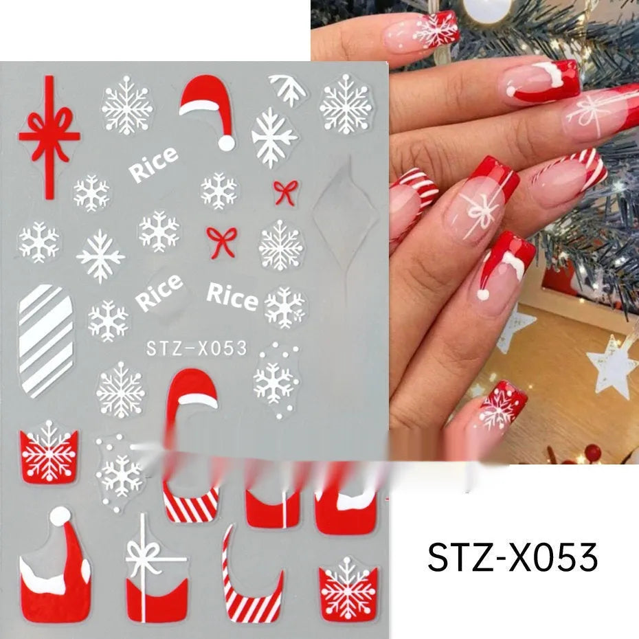 Black and silver strip cartoon nail art stickers on plastic patch